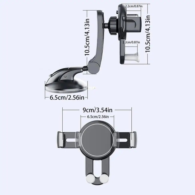 Suction Car Cell Phone Holder 360 Degree Adjustable Strong Suction Phone Mount Stable Flexible Sturdy Car Accessories Adjustable