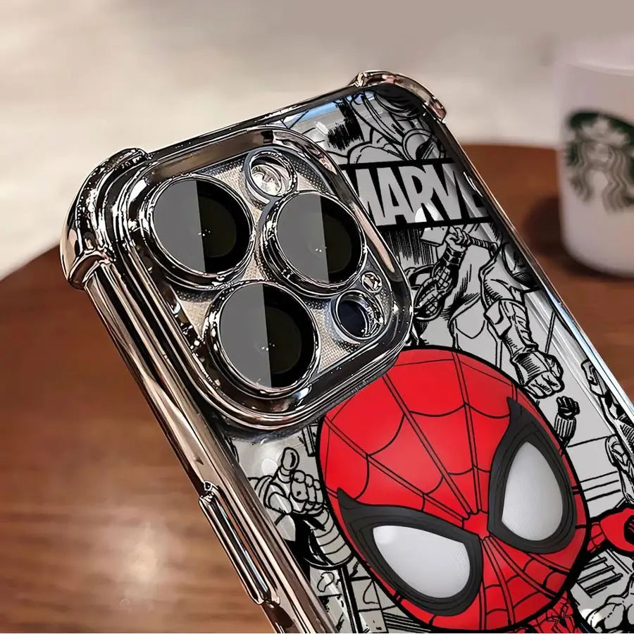 Soft Cover Phone Case for Apple iPhone 16e 13 Plus 16 11 14 15 Pro MAX 12 Spider Man Marvel
