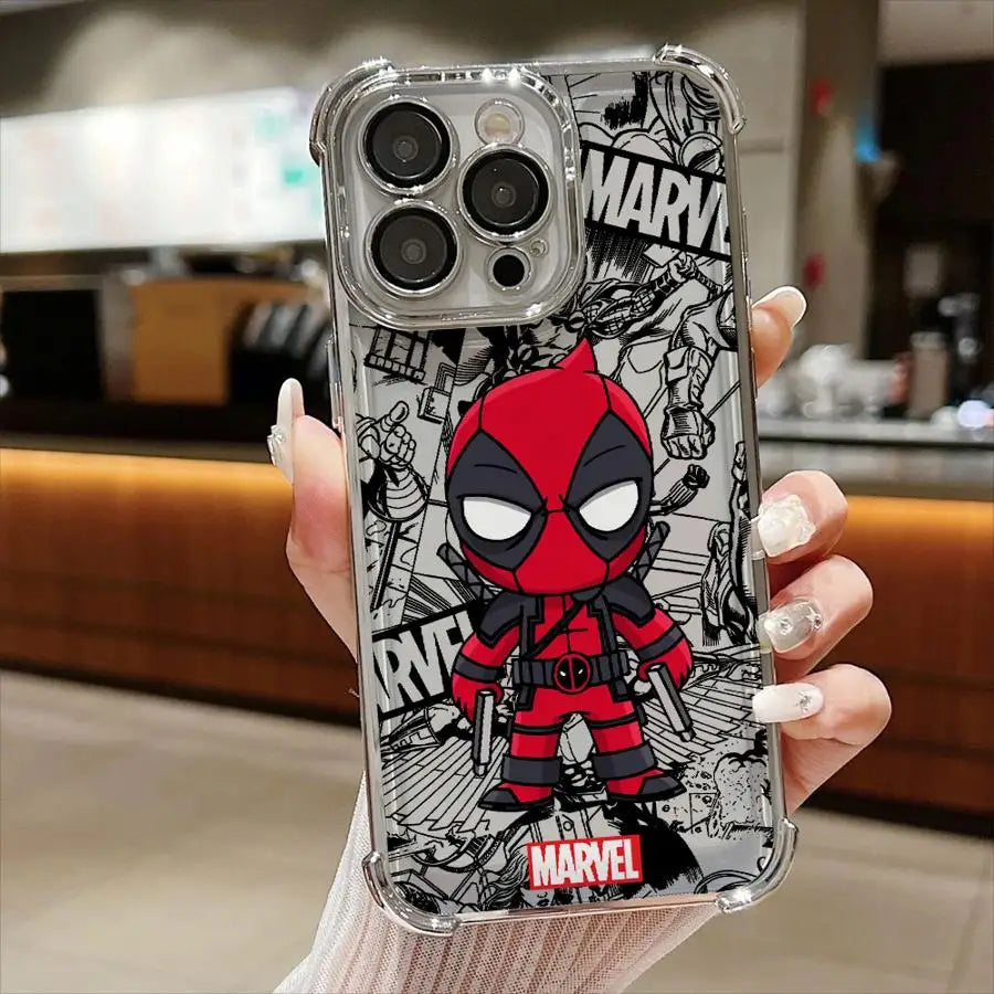 Soft Cover Phone Case for Apple iPhone 16e 13 Plus 16 11 14 15 Pro MAX 12 Spider Man Marvel