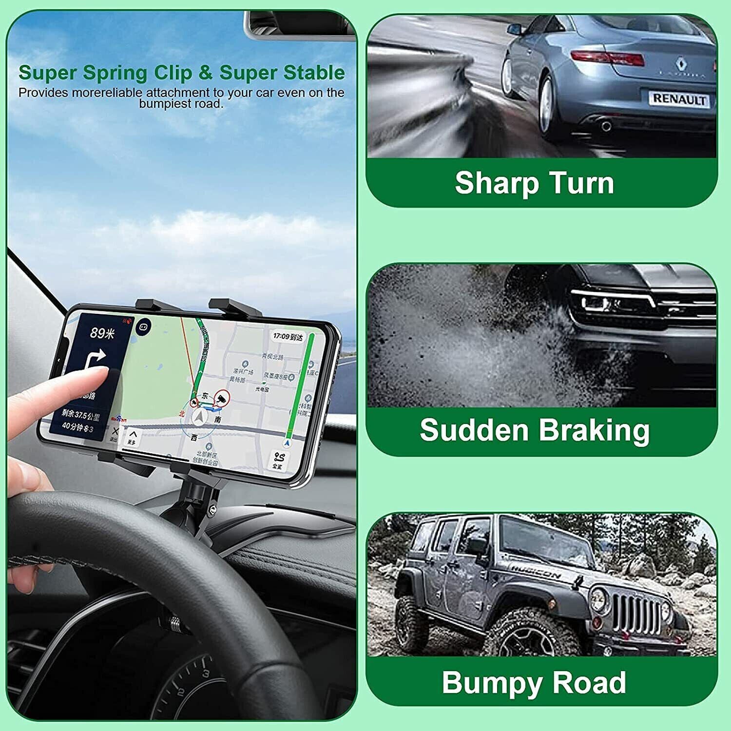 Universal Car Phone Holder Mount 360 Degree Rotation Dashboard 