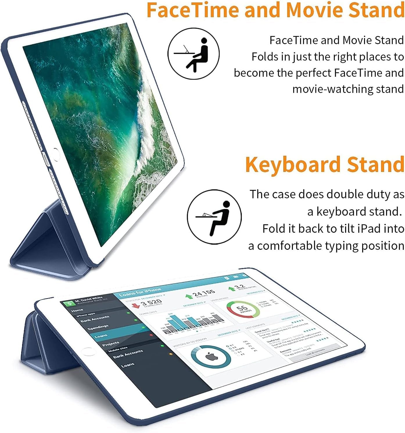 Soft Silicone iPad Mini 5 7.9 Inch 2019 [ Mini 5Th Gen ] A2133 A2124 A2126 A2125 TPU Back Case - Indigo