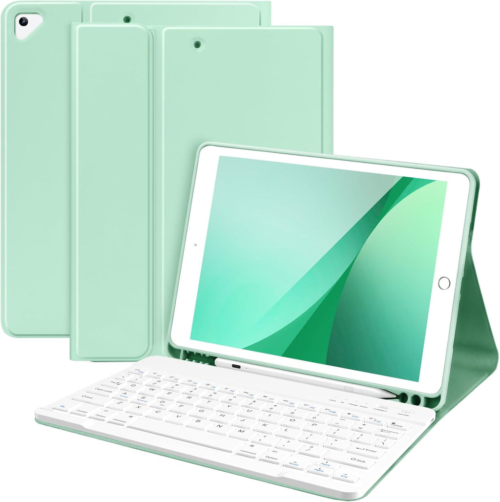 Keyboard Case for Ipad 10.2" 9Th Generation 2021/ 8Th Gen 2020 Case for Ipad 10.2 7Th 2019, Wireless Bluetooth Keyboard for Ipad Air 3Rd Gen/Ipad Pro 10.5"/Ipad 10.2” Case with Pencil Holder