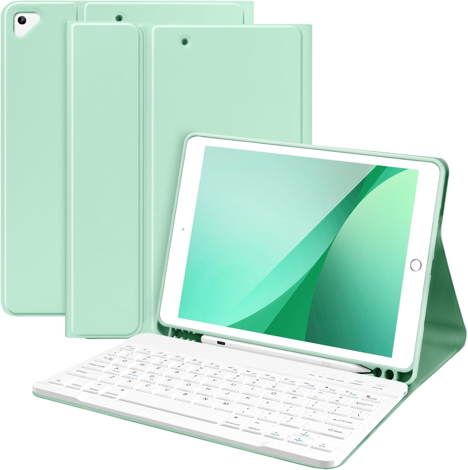 Keyboard Case for Ipad 10.2" 9Th Generation 2021/ 8Th Gen 2020 Case for Ipad 10.2 7Th 2019, Wireless Bluetooth Keyboard for Ipad Air 3Rd Gen/Ipad Pro 10.5"/Ipad 10.2” Case with Pencil Holder
