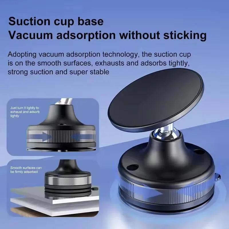 360° Rotating Magnetic Car Phone Holder Dual-Sided Vacuum Suction Mount for 4.7 Inch and above Smartphones for  Use