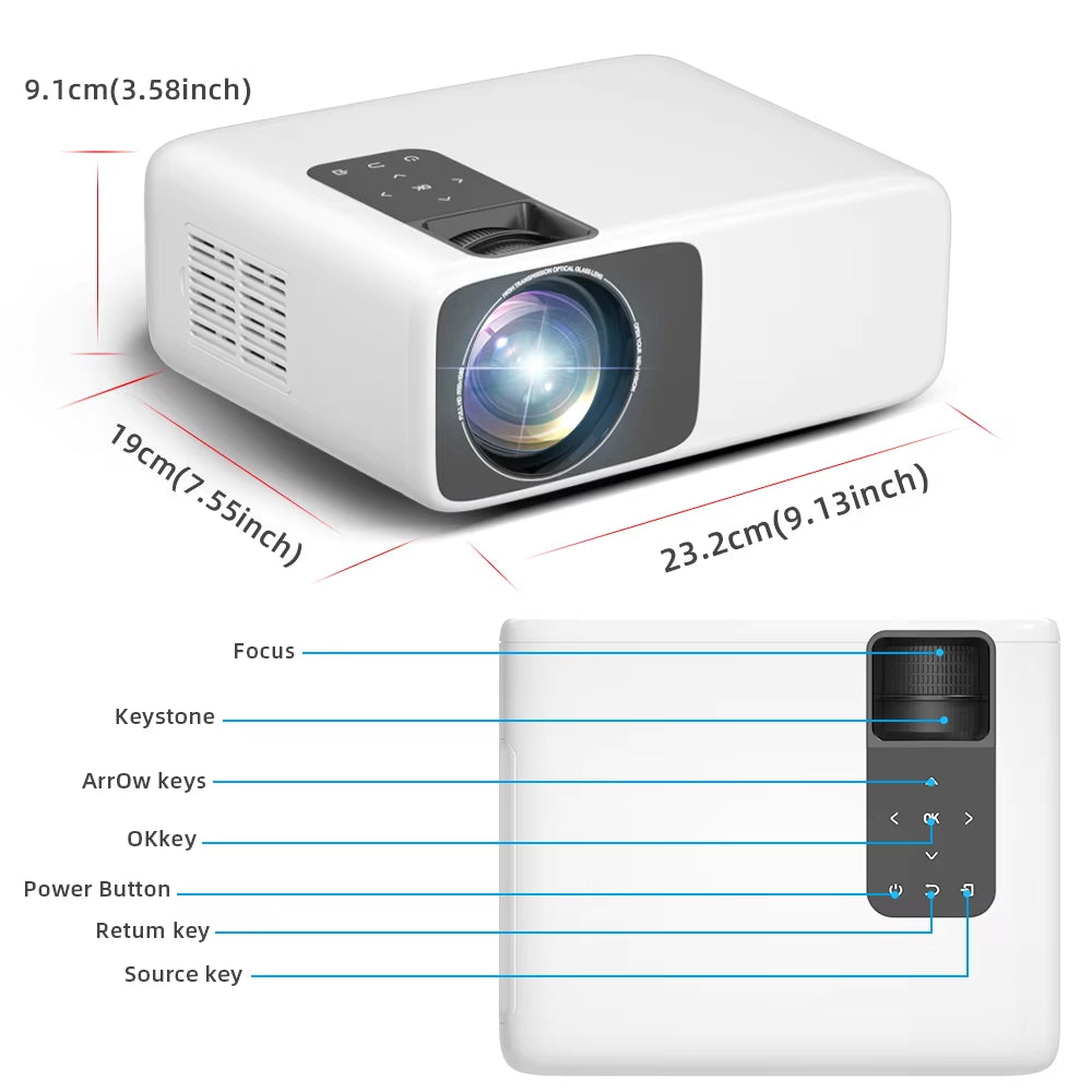 Projector Pro Full HD Video 1080P 
