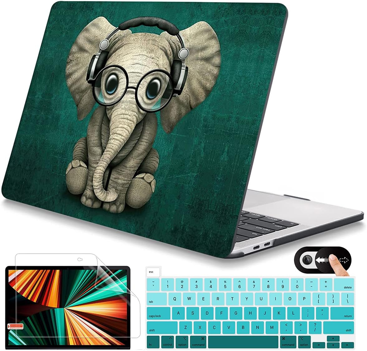 Hardshell MacBook Pro 13-Inch Case (2020-2022) for M1/M2 Models A2338, A2289, A2251 with Retina Display, Touch Bar, and Touch ID 
