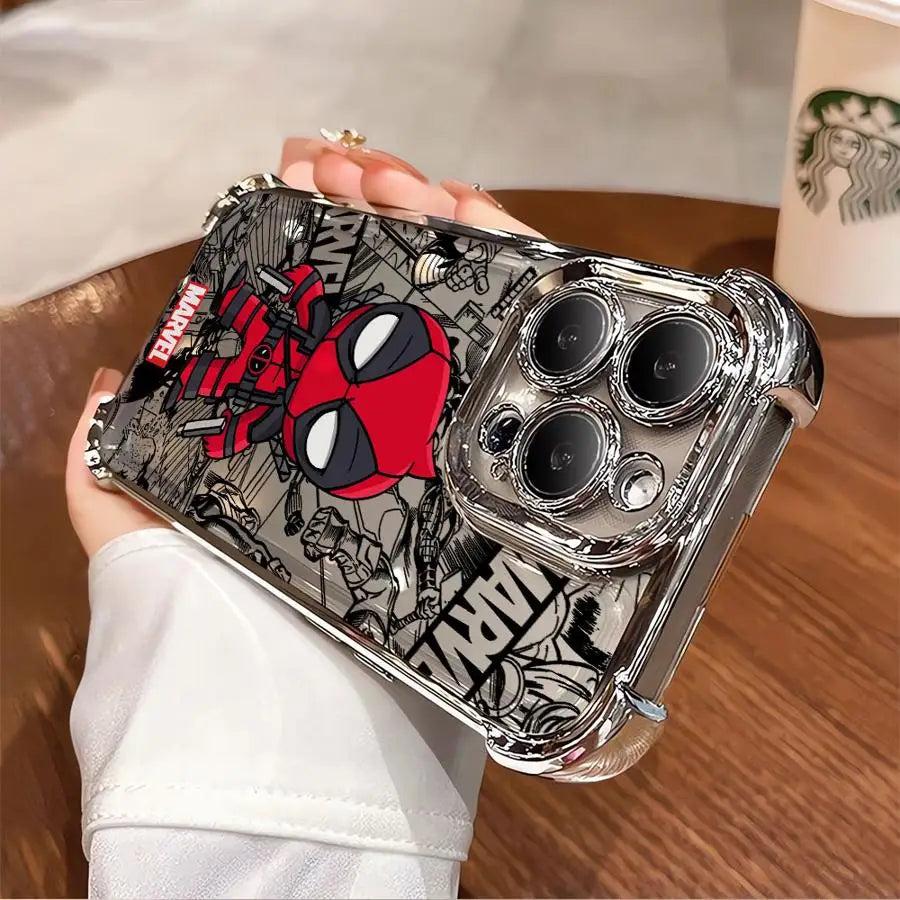 Soft Cover Phone Case for Apple iPhone 16e 13 Plus 16 11 14 15 Pro MAX 12 Spider Man Marvel