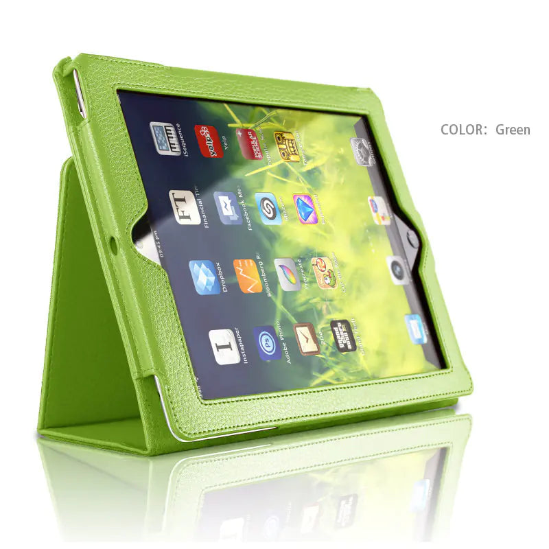 Litchi Pattern iPad Mini Case with Stand for iPad 4