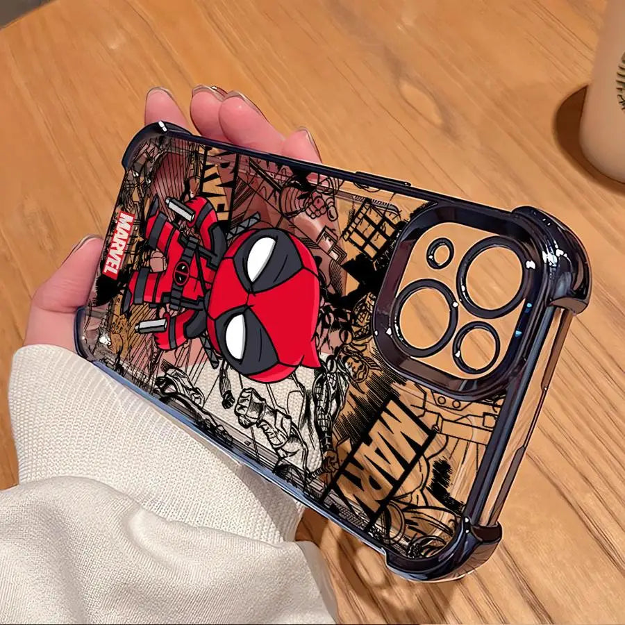 Soft Cover Phone Case for Apple iPhone 16e 13 Plus 16 11 14 15 Pro MAX 12 Spider Man Marvel