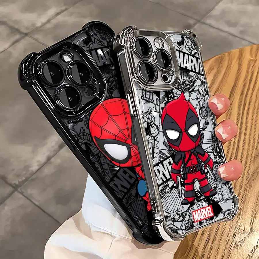 Soft Cover Phone Case for Apple iPhone 16e 13 Plus 16 11 14 15 Pro MAX 12 Spider Man Marvel