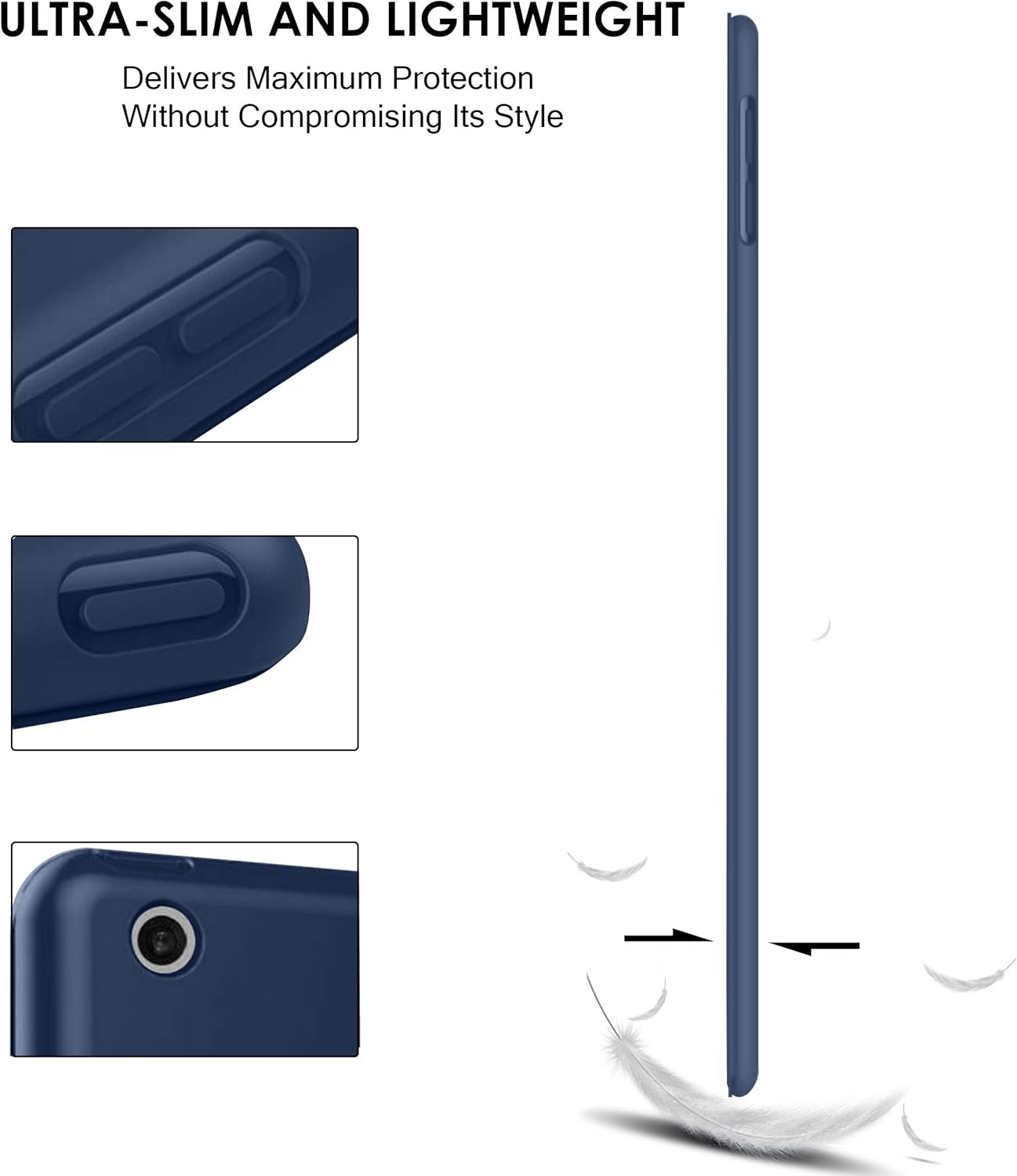 Soft Silicone iPad Mini 5 7.9 Inch 2019 [ Mini 5Th Gen ] A2133 A2124 A2126 A2125 TPU Back Case - Indigo