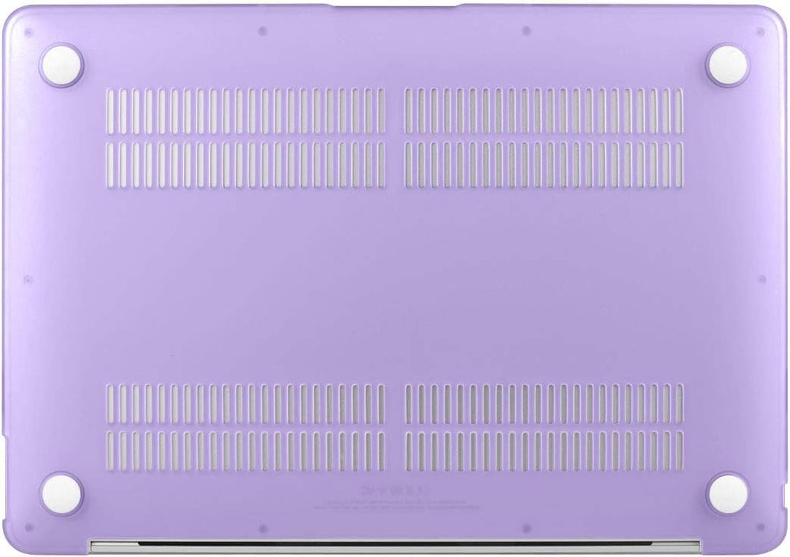 2022 2021 Macbook Air 13 Inch Case A2337 M1 A2179 A1932, Hard Shell Case Cover Compatible with Macbook Air 13 Inch with Retina Display & Touch ID (2018-2022), Purple