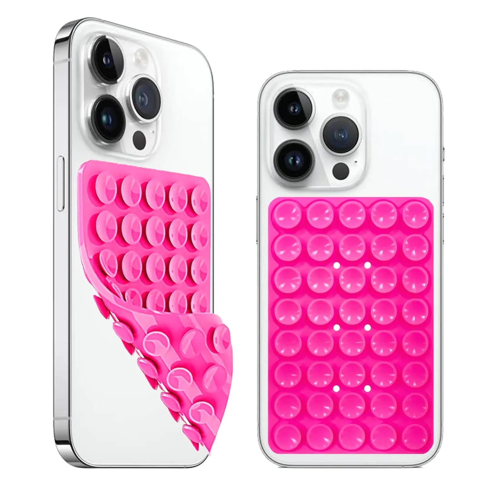 2 Pack Silicone Suction Cup Phone Mount Double Sided Silicone
