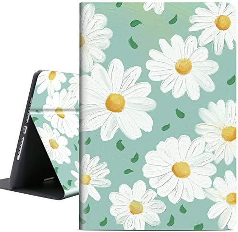TPU Case for Ipad Mini 4 / Ipad Mini 5 (5Th Generation 2019), Auto Sleep/Wake with Apple Pencil Holder [Anti Fingerprint][Anti Dirt][Waterproof][Anti Scratch] Case Cover (Daisy)