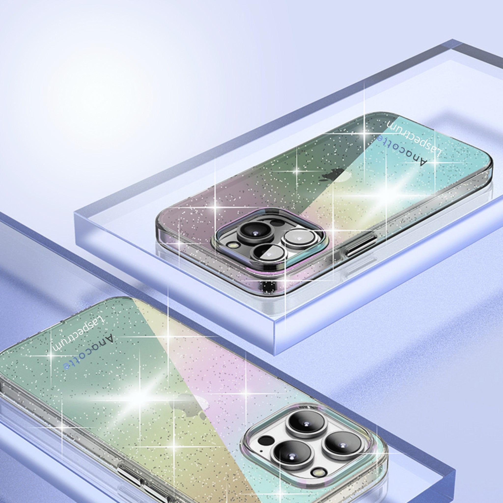 iPhone 14 Anacotte Laspectrum Anti-Yellowing Technology Holographic Gradient Phone Case