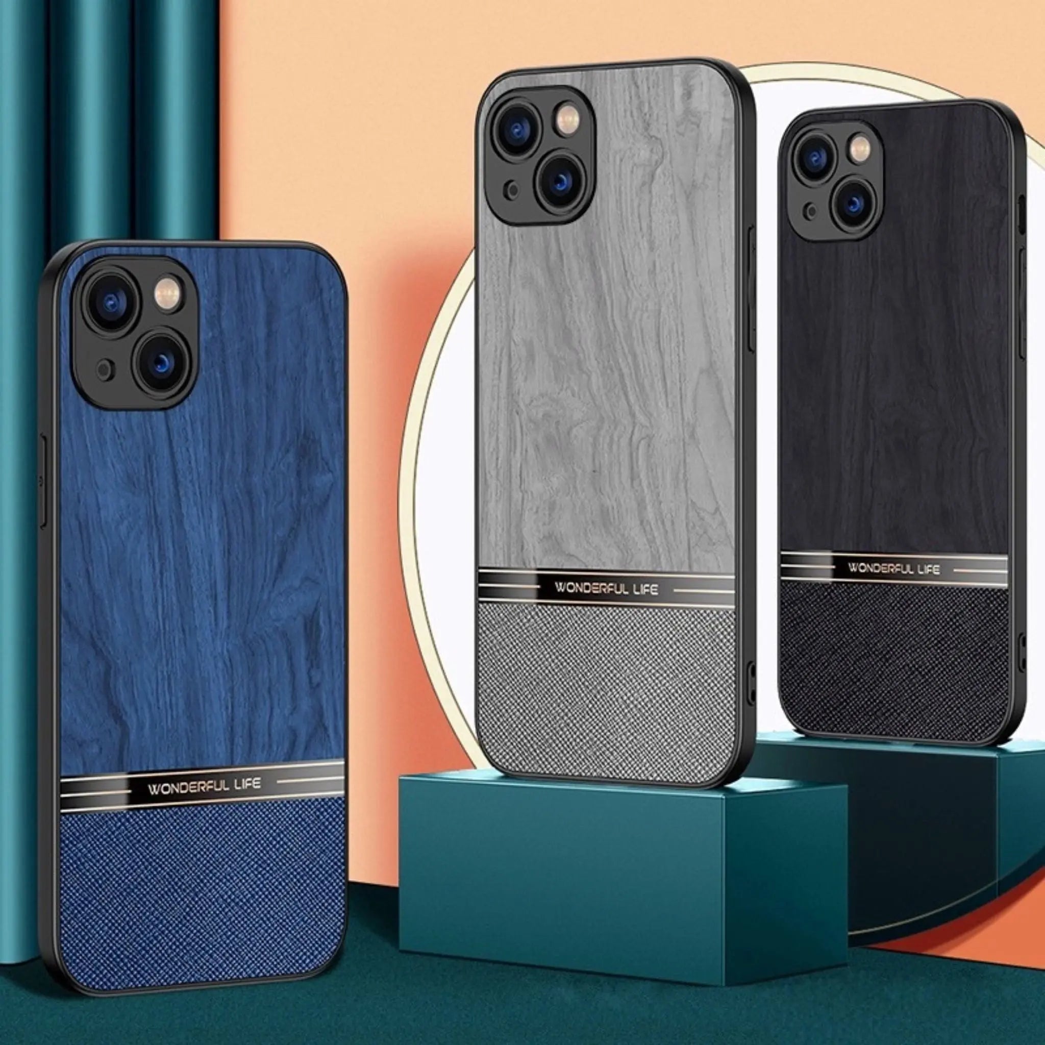 Anacotte iPhone 14 Pro frosted wood grain phone case