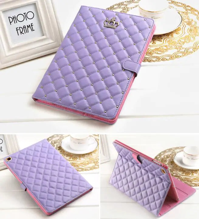 Crown and Rhinestone Full-Edge iPad Case