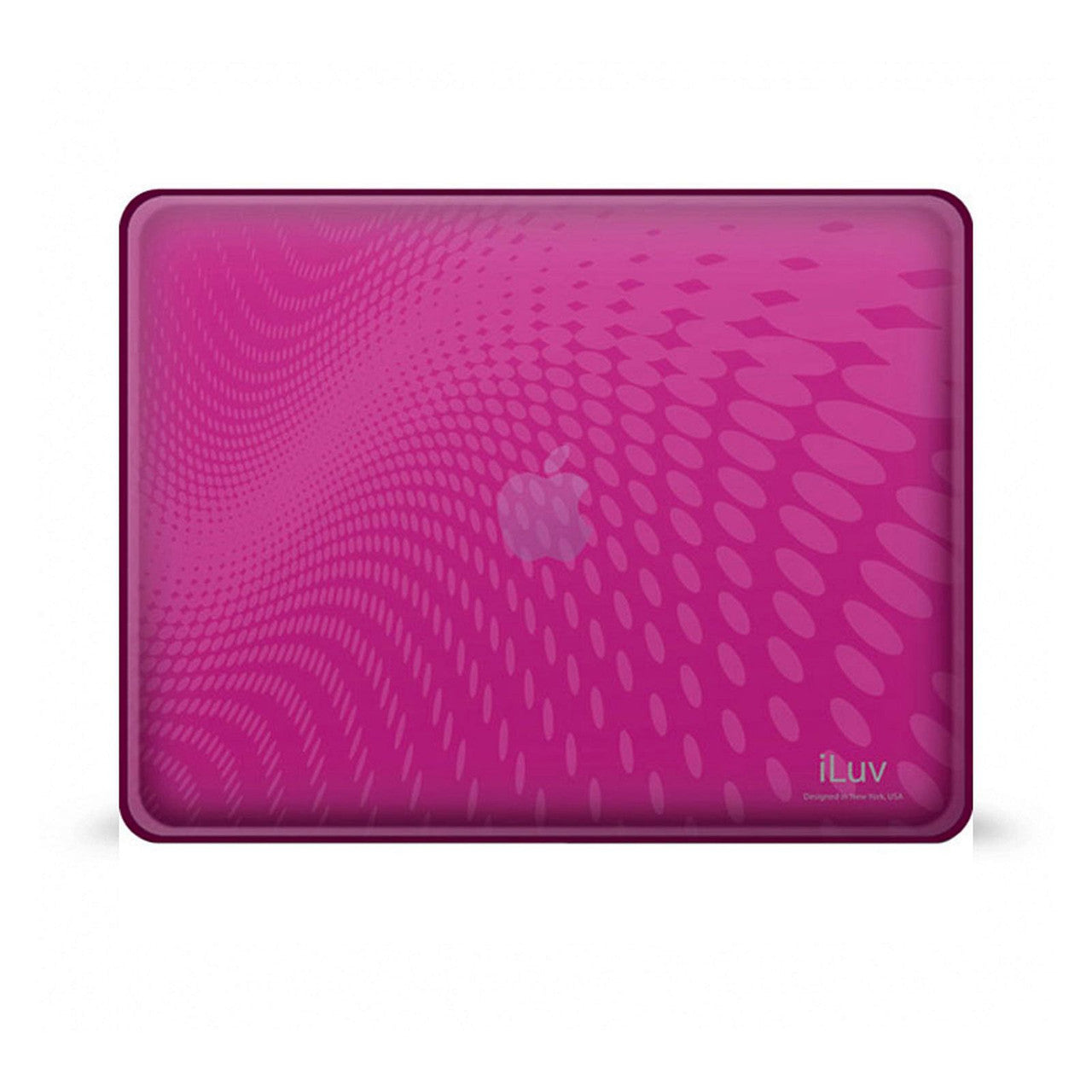Pink Flexi-Clear Case With Dot Wave Pattern For iPad 1G-0