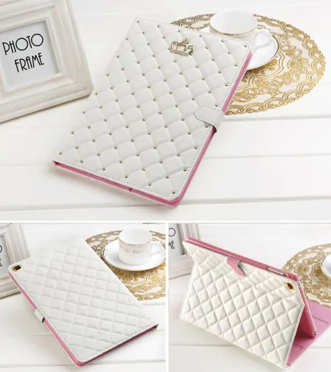 Crown and Rhinestone Full-Edge iPad Case