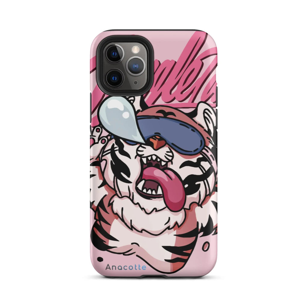 Sleepy tiger iPhone case
