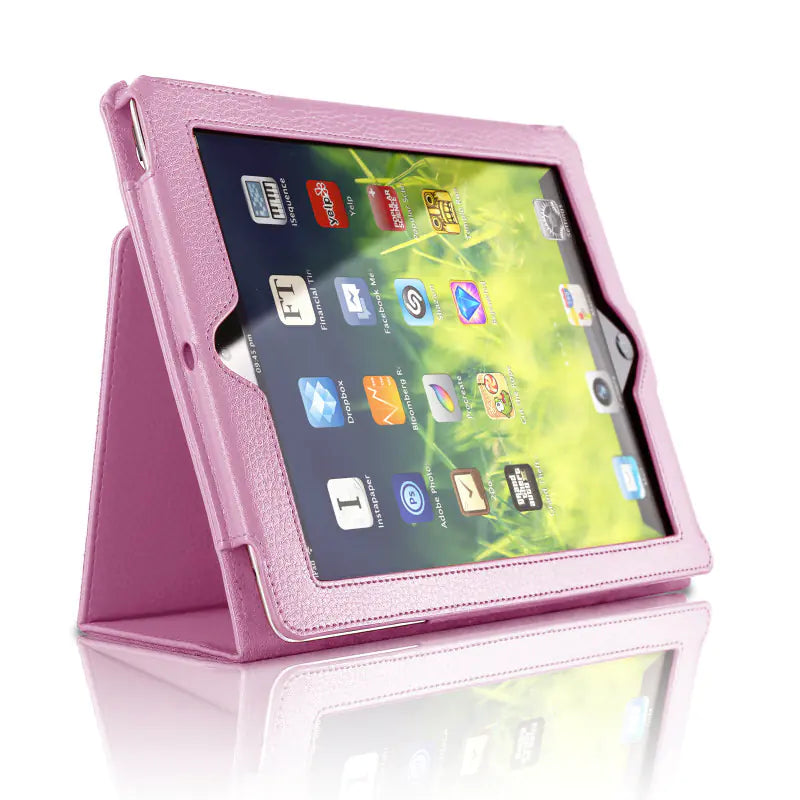 Litchi Pattern iPad Mini Case with Stand for iPad 4