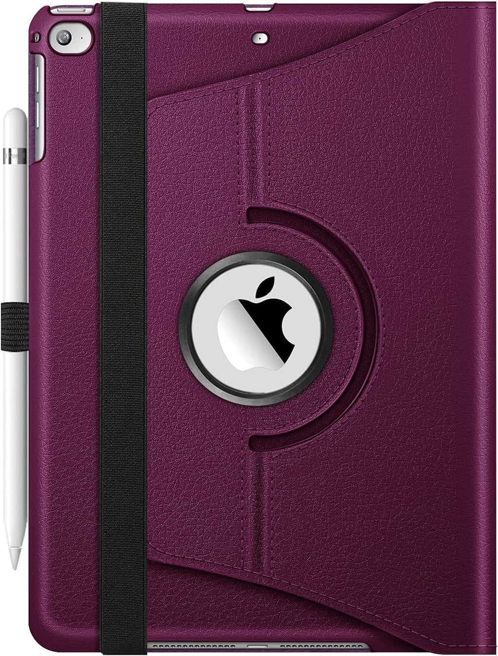 Rotating Case for Ipad 6Th / 5Th Generation (2018/2017), Ipad Air 2 / Air 1 (9.7 Inch) - 360 Degree Rotating Stand Cover Auto Sleep Wake, Purple