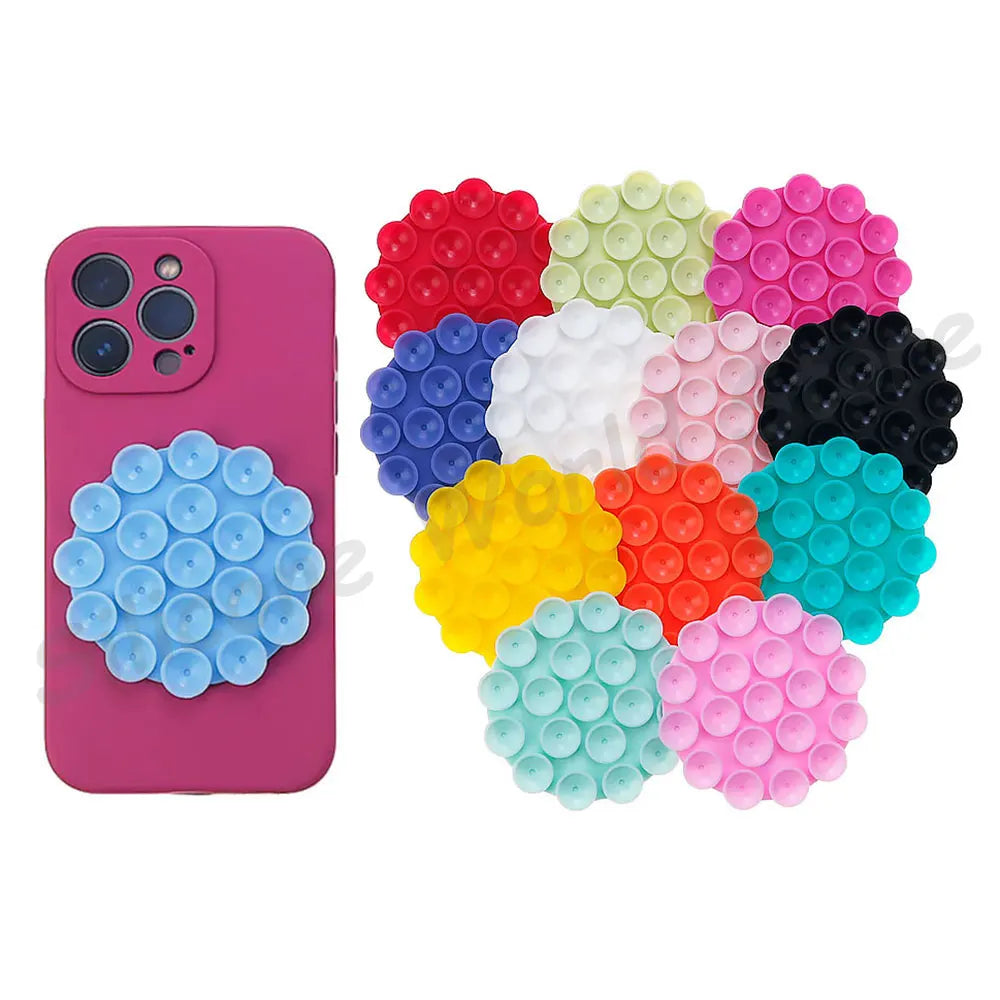 Silicone World Round Silicone Suction Cup Mobile Phone Anti-Slip Stand Fixed Pad
