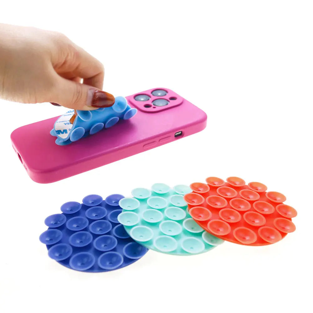 Silicone World Round Silicone Suction Cup Mobile Phone Anti-Slip Stand Fixed Pad