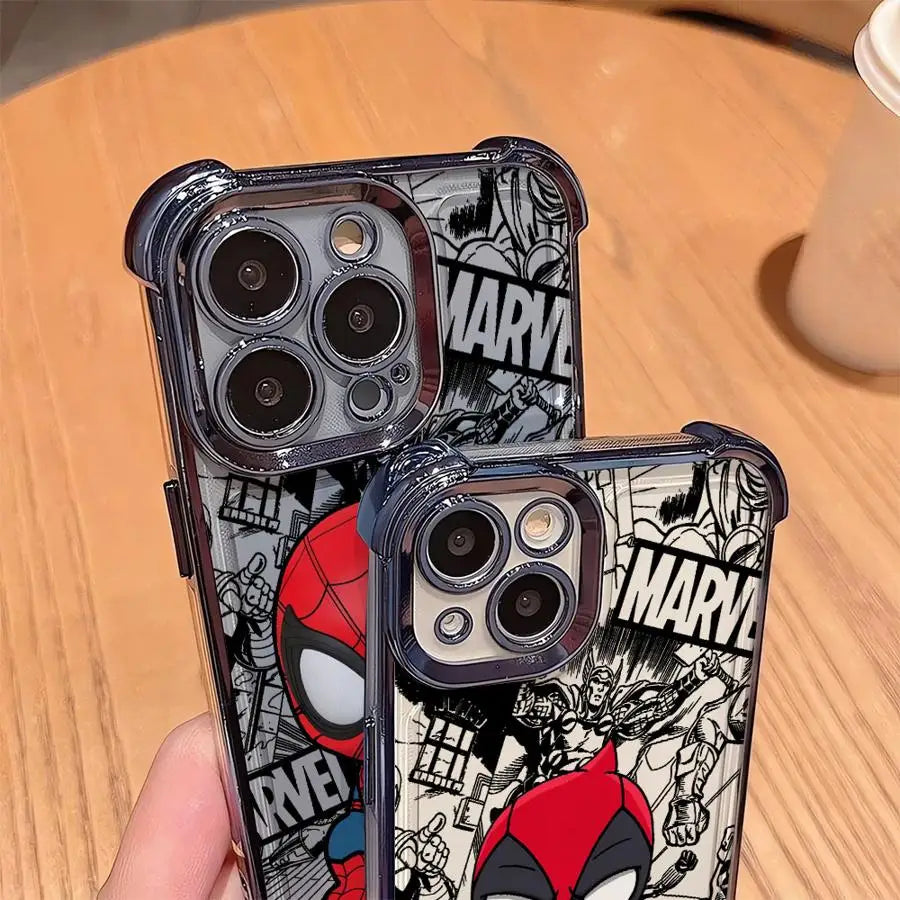 Soft Cover Phone Case for Apple iPhone 16e 13 Plus 16 11 14 15 Pro MAX 12 Spider Man Marvel