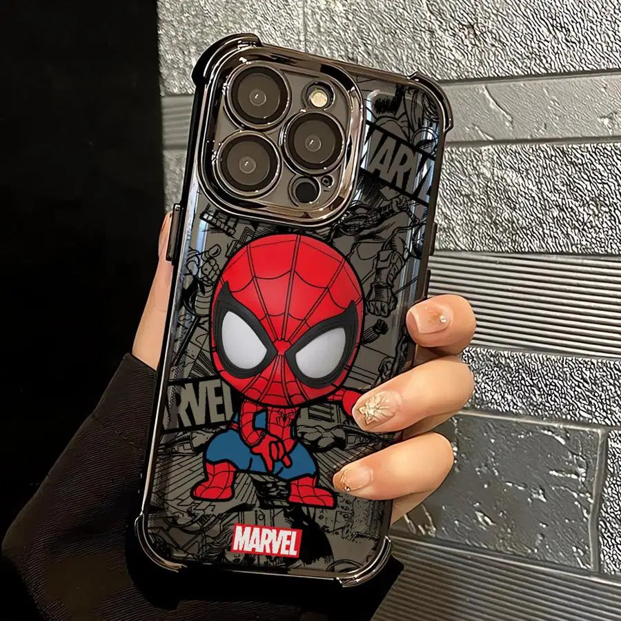 Soft Cover Phone Case for Apple iPhone 16e 13 Plus 16 11 14 15 Pro MAX 12 Spider Man Marvel