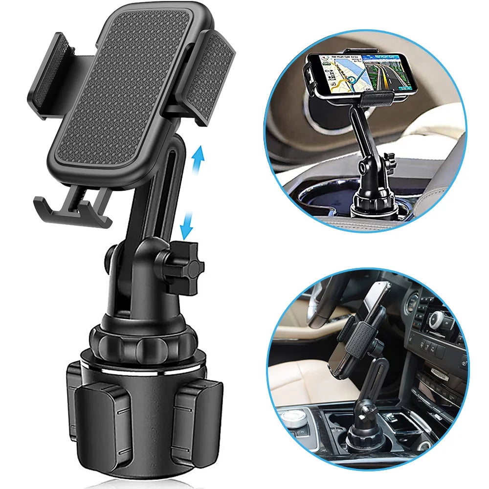 Car Phone Holder Mount,Universal 360 Adjustable , Car Cup Holder for All Smartphones