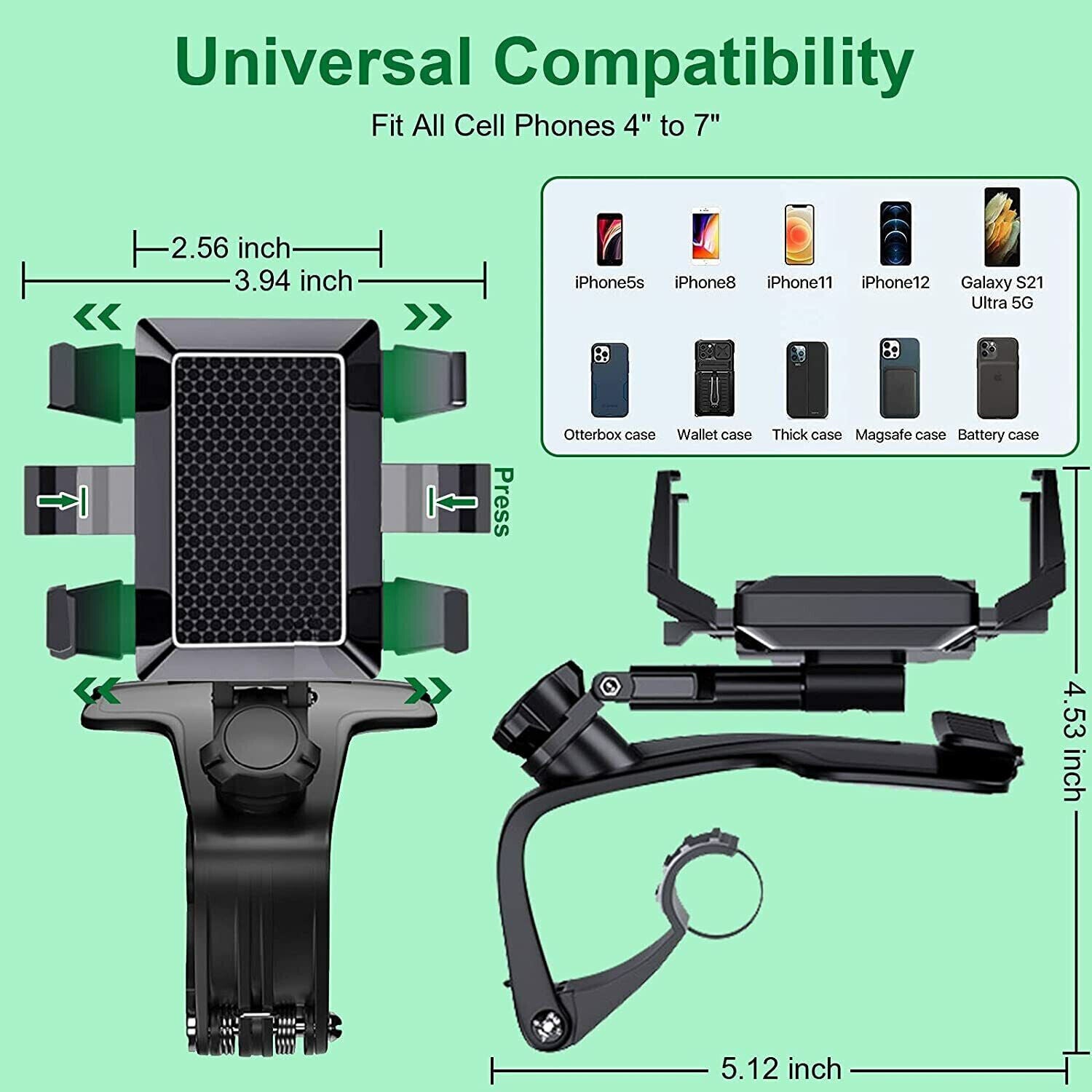 Universal Car Phone Holder Mount 360 Degree Rotation Dashboard 