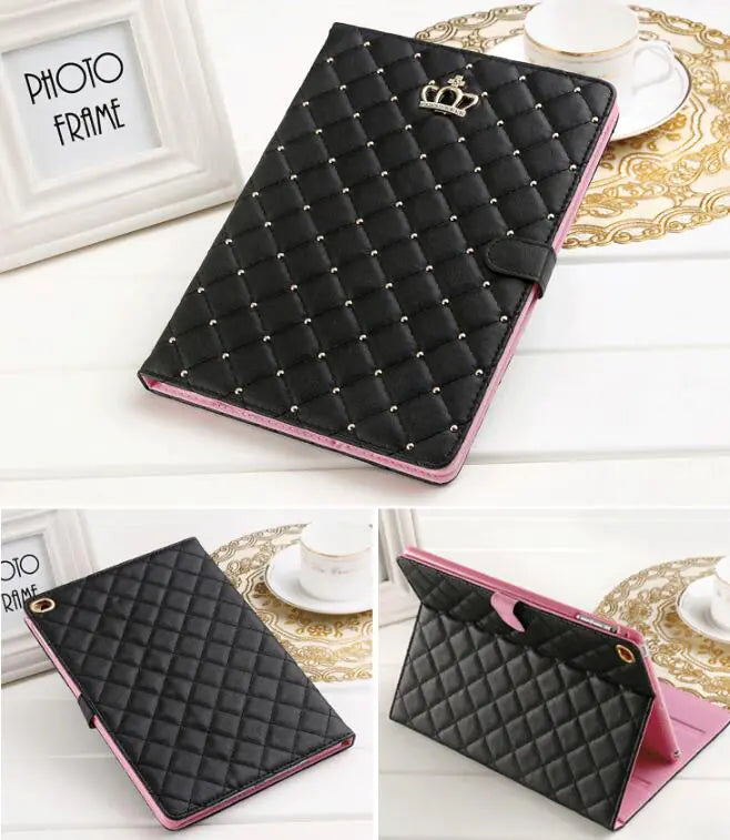 Crown and Rhinestone Full-Edge iPad Case