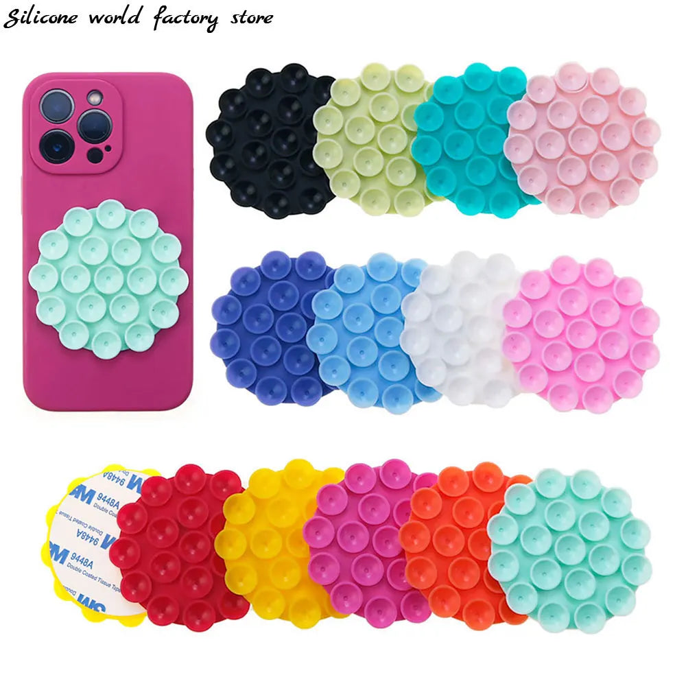 Silicone World Round Silicone Suction Cup Mobile Phone Anti-Slip Stand Fixed Pad