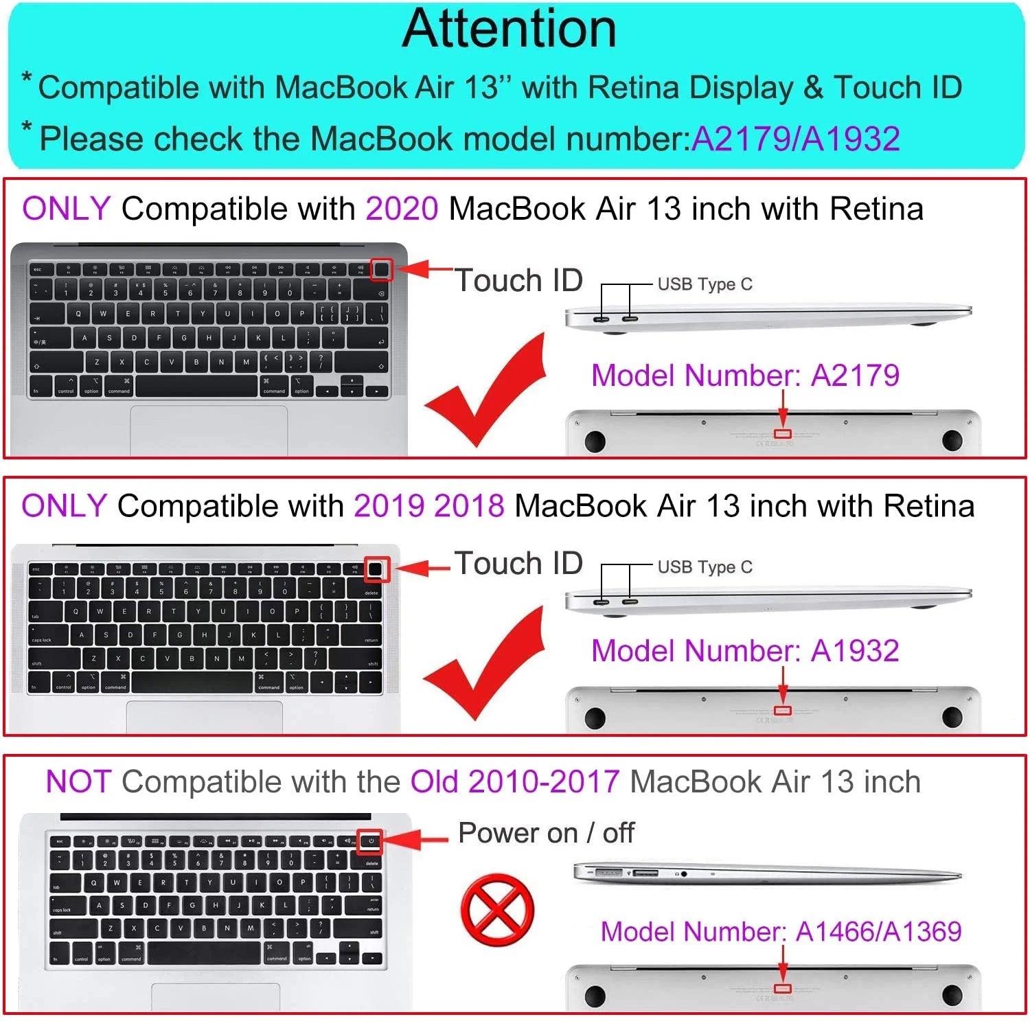 5 in 1 New Macbook Air 13 Inch Case A1932 2019 2018 Release, Hard Case Shell Cover&Sleeve Bag for Apple Macbook Air 13'' with Retina Display Andtouch ID, White Marble