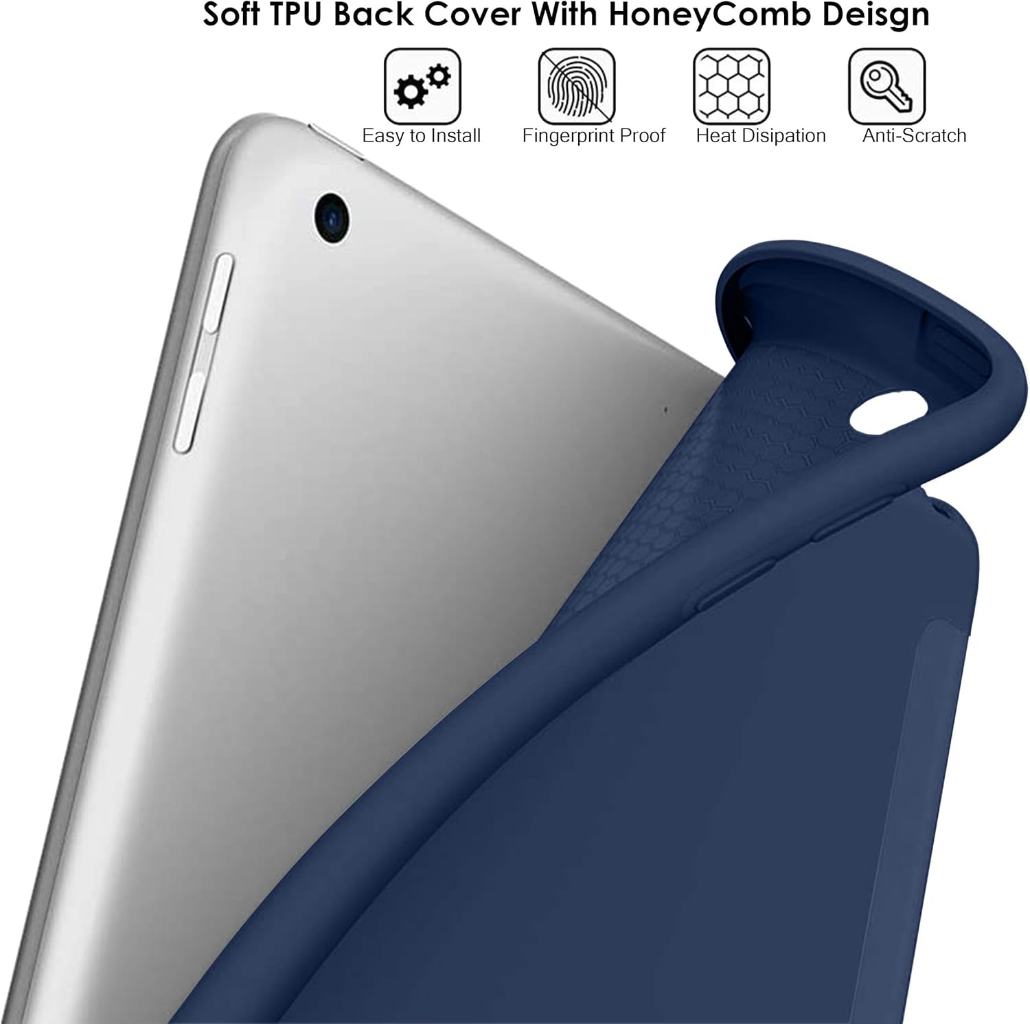Soft Silicone iPad Mini 5 7.9 Inch 2019 [ Mini 5Th Gen ] A2133 A2124 A2126 A2125 TPU Back Case - Indigo