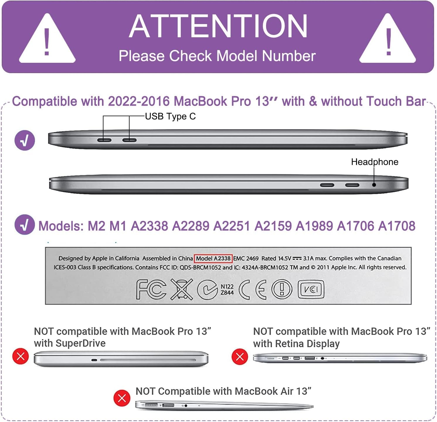 Hard Shell Case with Keyboard Cover and Screen Skin for MacBook Pro 13 Inch (M2 2025-2016, M1 A2338 A2251 A2289 A2159 A1989 A1706 A1708) in Shiny Rose Gold