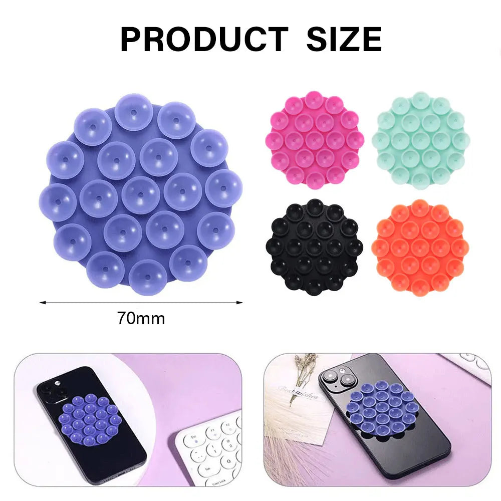 Silicone World Round Silicone Suction Cup Mobile Phone Anti-Slip Stand Fixed Pad