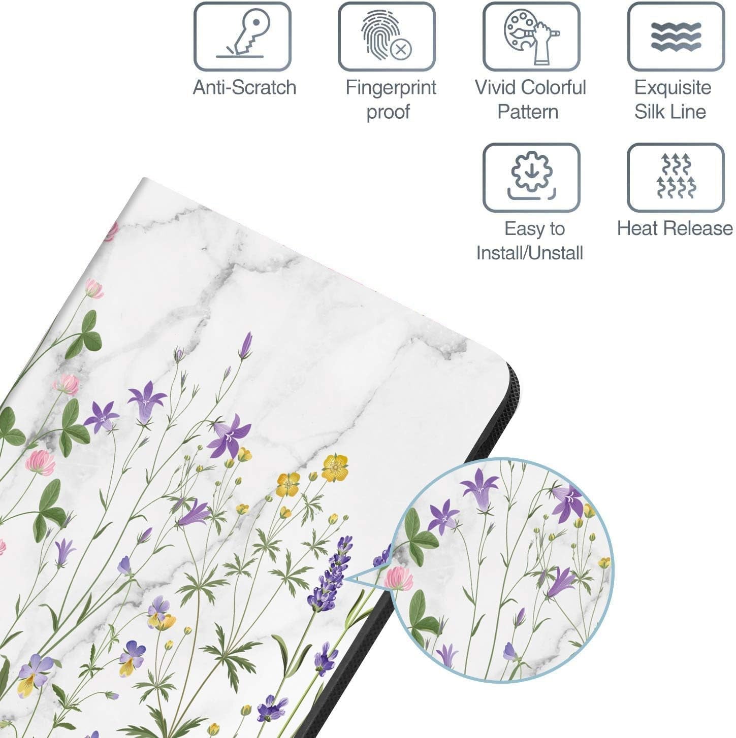 TPU Case for Ipad Mini 4 / Ipad Mini 5 (5Th Generation 2019), Auto Sleep/Wake with Apple Pencil Holder [Anti Fingerprint][Anti Dirt][Waterproof][Anti Scratch] Case Cover (Country Garden)
