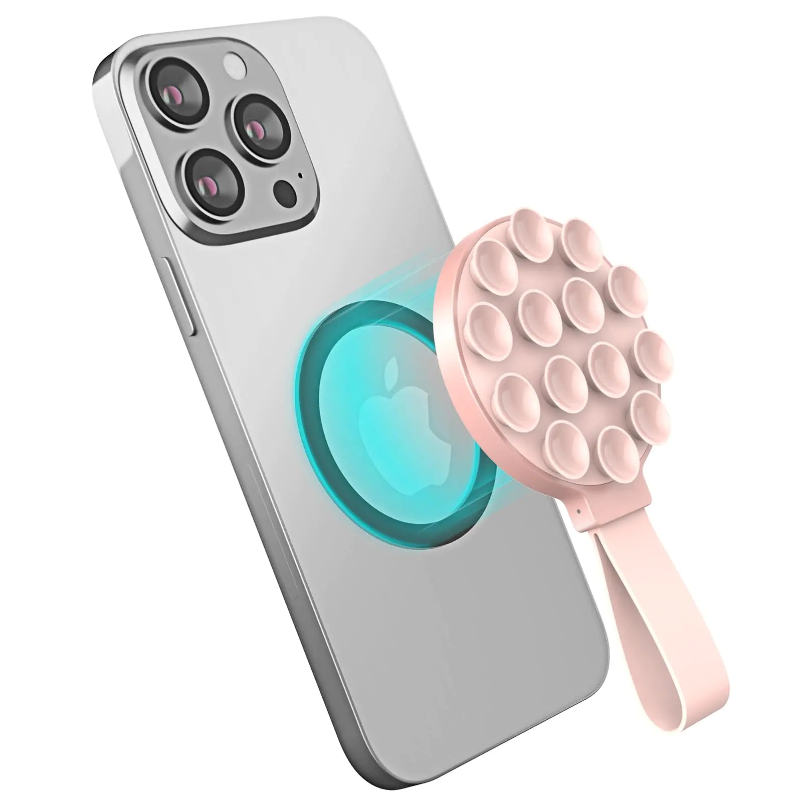 Suction Mount for Magsafe - Magnetic Suction Cup Phone Mount for iPhone Strong N52 Magnets & Silicone Grip for Hands-Free Cell Phone Accessory Holder or Selfies and Tiktok Videos Creator and Sharer
