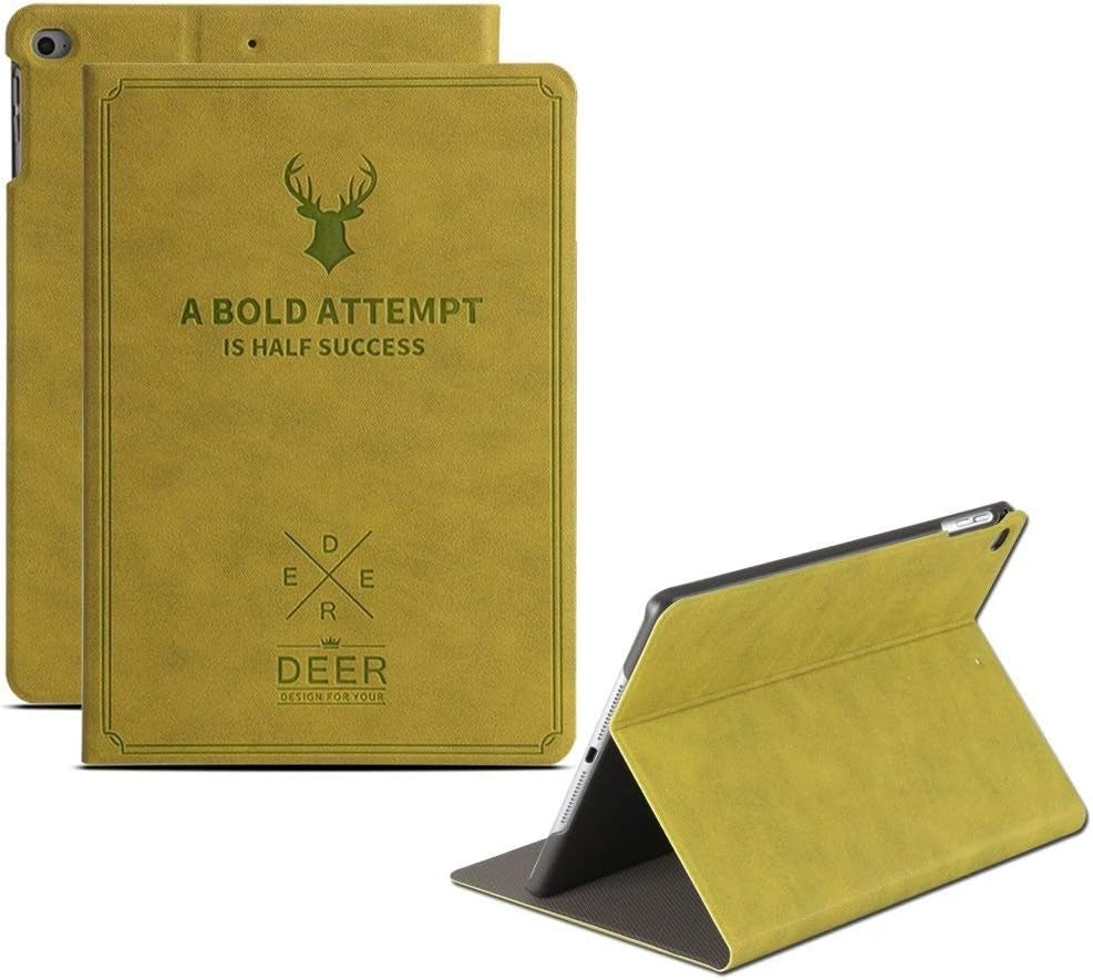 Smart Slim Auto Sleep/Wake Flip Cover with Adjustable Viewing Angle for iPad 9.7 Inch (5th/6th Gen, Air 1st/2nd Gen) - Green