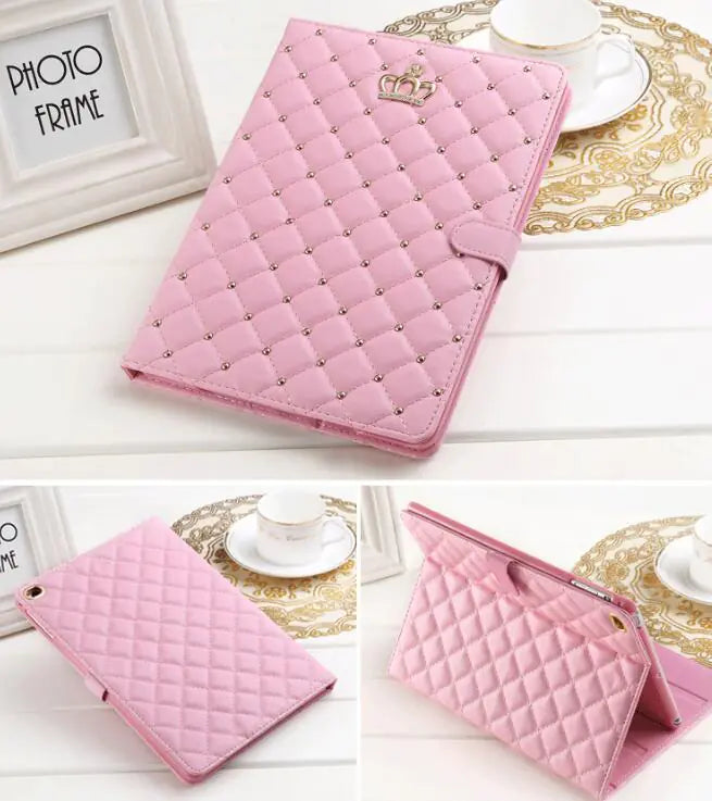 Crown and Rhinestone Full-Edge iPad Case