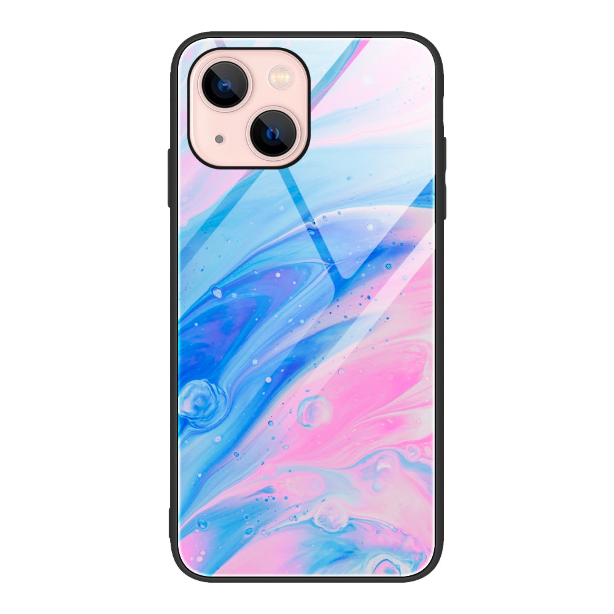 tpu tempered glass phone case for iPhone13 marble glass case
