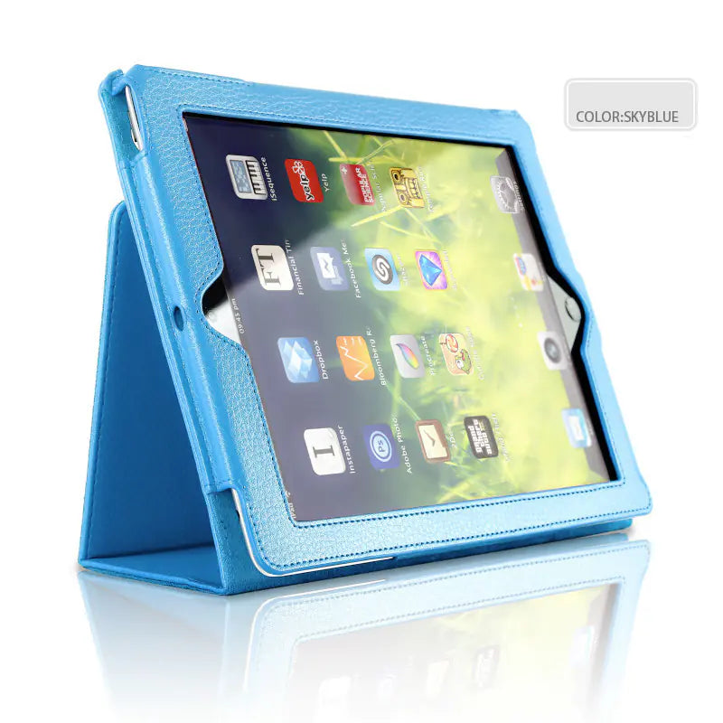 Litchi Pattern iPad Mini Case with Stand for iPad 4